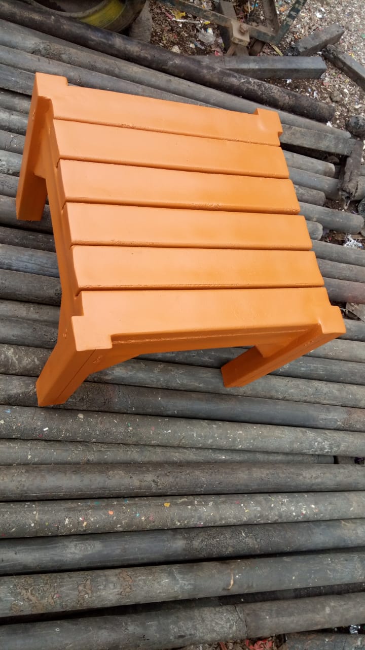 Recycled plastic outdoor stool